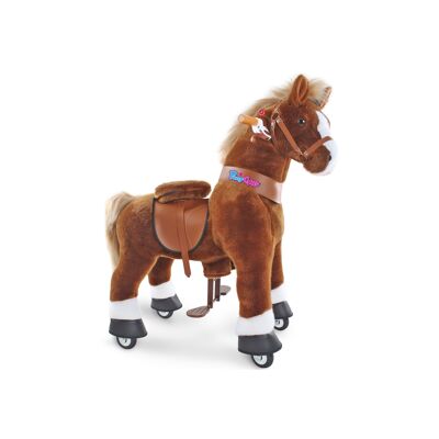 PonyCycle Ride On Toy Brown Horse | Plush Animal Riding Toy | Classic U Best Gifts