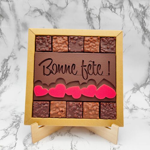 FÊTE DES PÈRES - Coffret 10 bonbons "Bonne Fête Coeur"