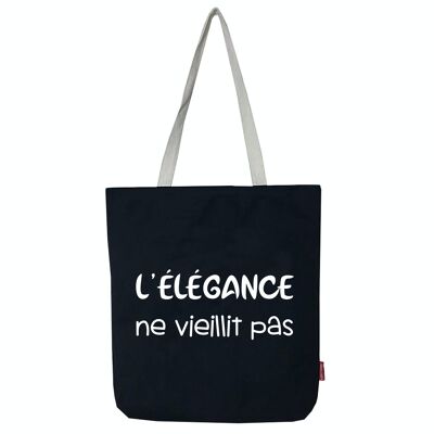 Bolsas de tela o totebags. Bolsos con frases modelo “L´ELEGANCE”