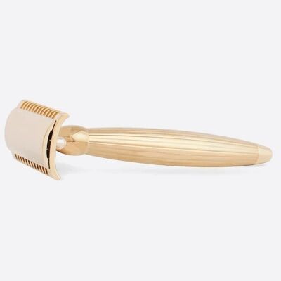 Gold finish gadroon razor - Mach3 or safety