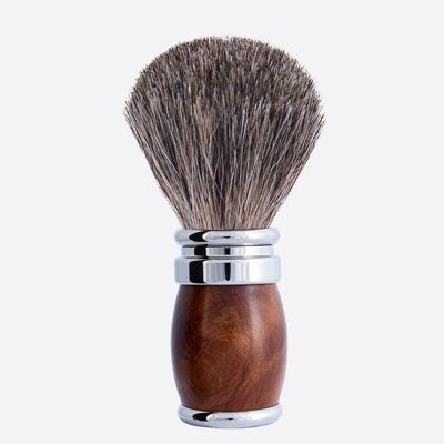 Thuya Russian gray shaving brush and chrome finish - Joris