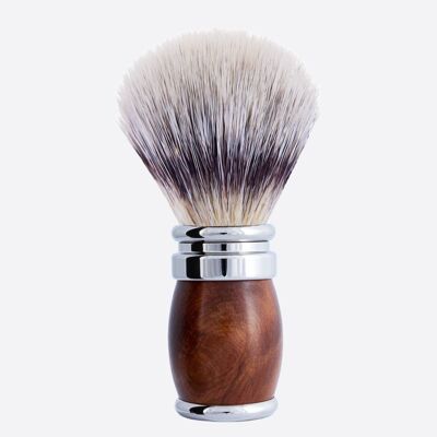 Shaving brush “White High Mountain” Thuya fiber and chrome finish - Joris