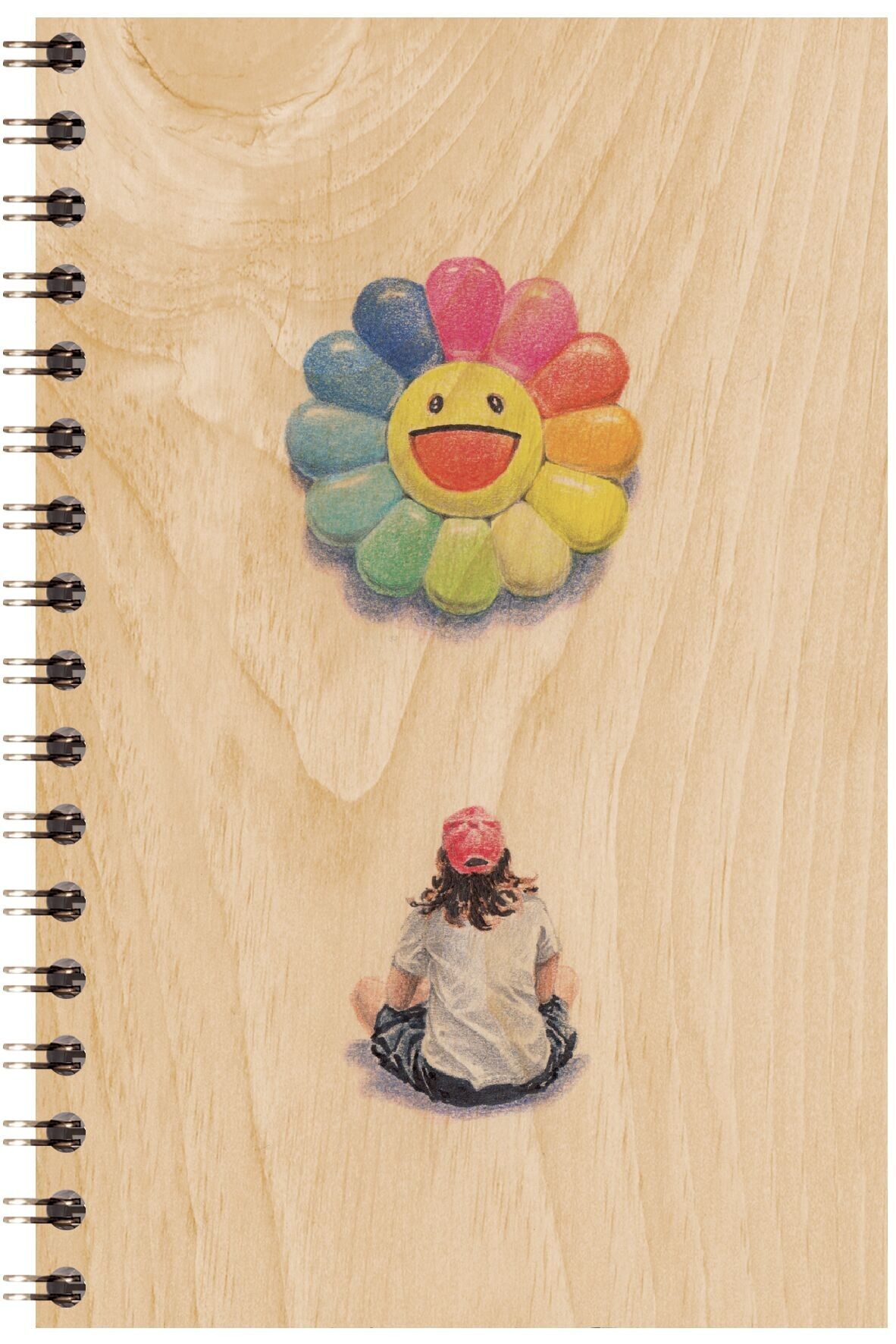 Quaderno di legno - persone al museo Murakami