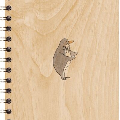 Carnet en bois - petit gramme bon anniv