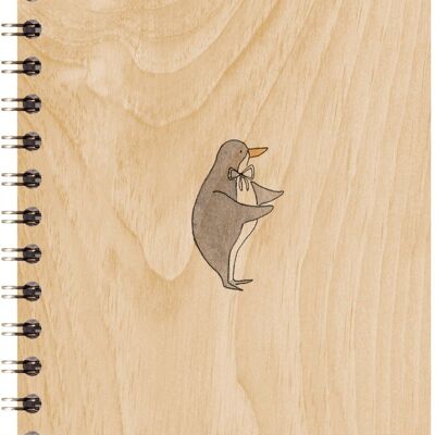 Cuaderno de madera - pequeño gramo feliz cumpleaños