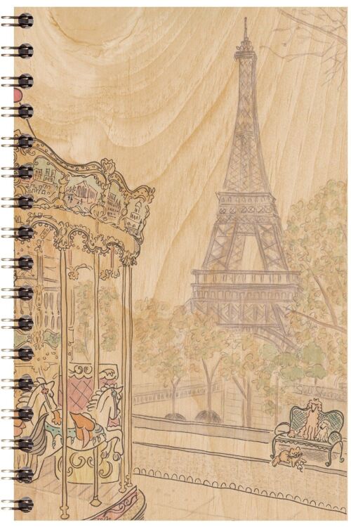 Carnet en bois - parisian displays Tour Eiffel