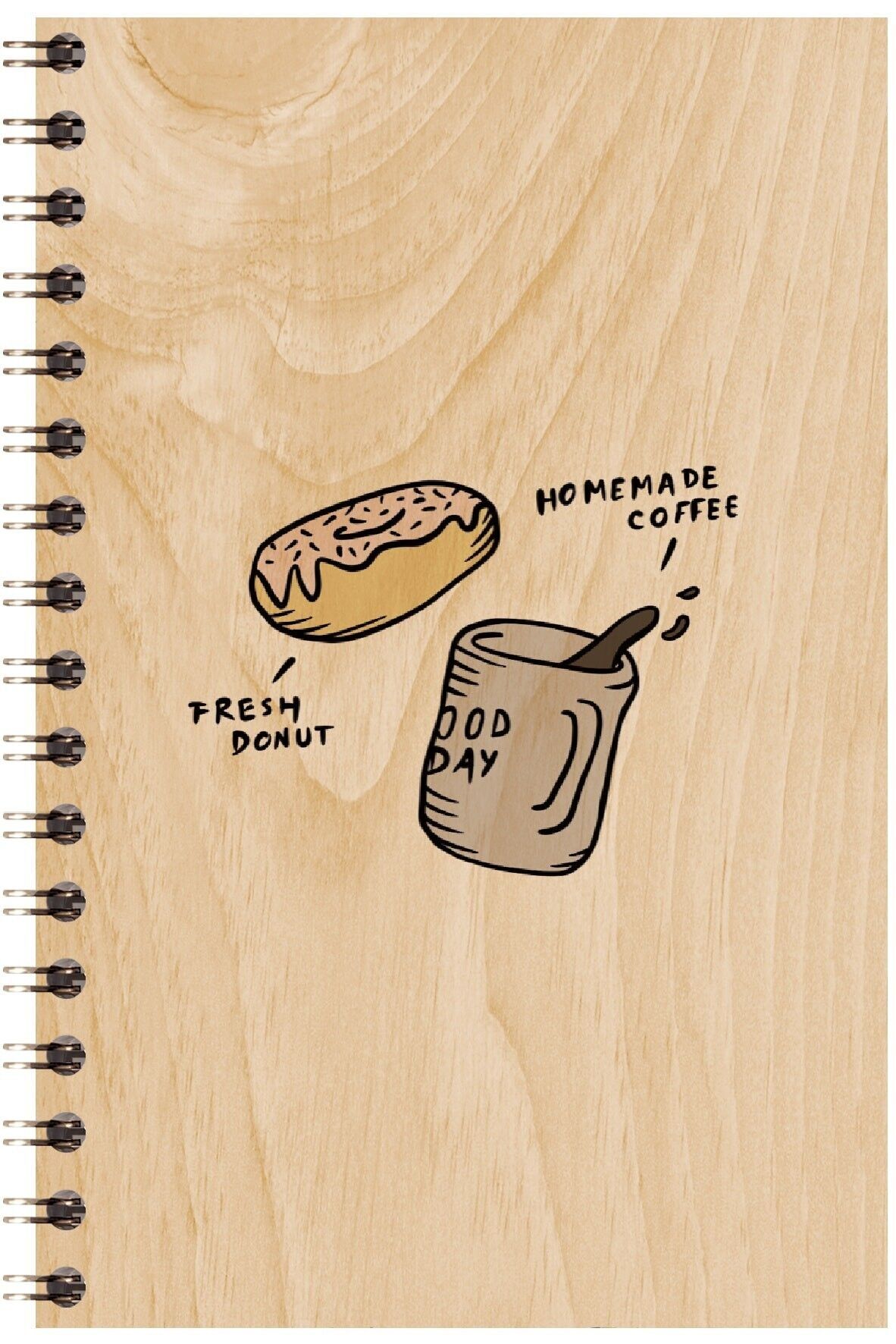 Quaderno in legno - legno + colazione