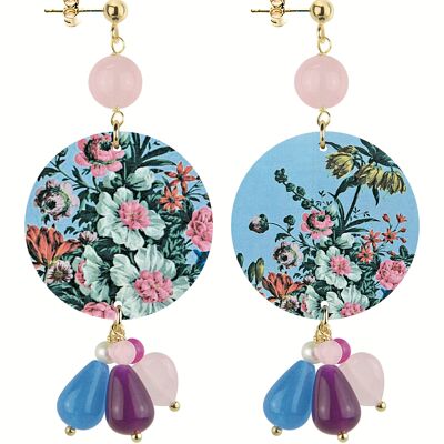 Celebrate spring with flower-inspired jewelry. The Circle Special Small Flowers Women's Earrings. Made in Italy