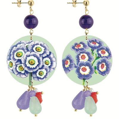 Celebrate spring with flower-inspired jewelry. The Circle Special Small Flowers Women's Earrings. Made in Italy
