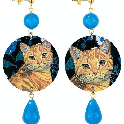 The Circle Classic Cat Women's Earrings. Made in Italy