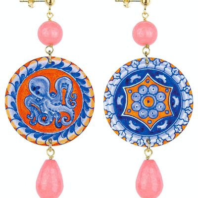 The Circle Classic Amalfi Octopus Women's Earrings. Made in Italy