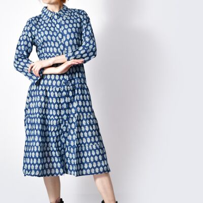 Eve Shirt Dress_ Organic cotton bohemian, modern, office dress