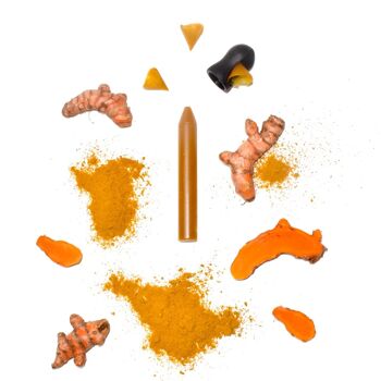 Coffret 3 crayons - Gourmet Truculent : Ail noir fumé, Figue & cannelle, Curry & curcuma - Biologique 2