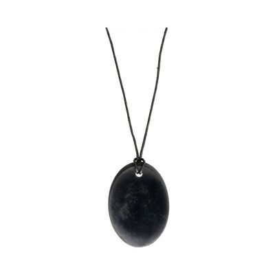 Petit pendentif ovale en shungite