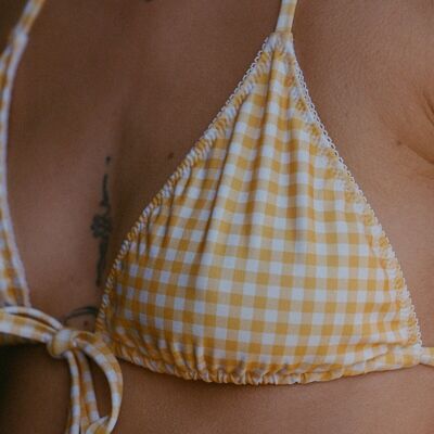 Nyala Top - Yellow Gingham