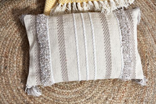 Scarlett Artisanal Handloom Weave Pillow Cover_Organic Cotton Handcrafted Textile