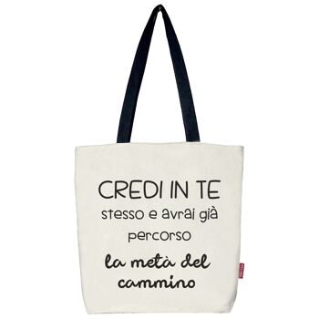 Totebags. Grand sac modèle " CREDI IN TE " 2