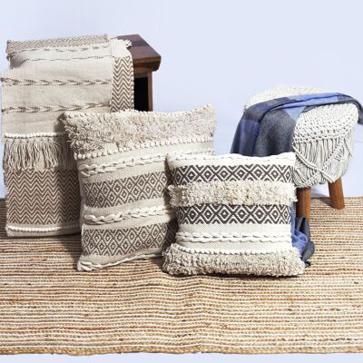 Lily Artisanal Weave Handloom Cushion_Cushion_Bohemian, Boho eco-friendly Organic Cotton Cushion Cover
