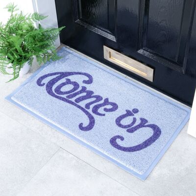 Zerbino blu Come in Go Away (70 x 40 cm)