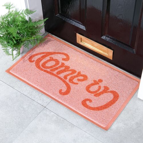 Pink Come in Go Away Doormat (70 x 40cm)