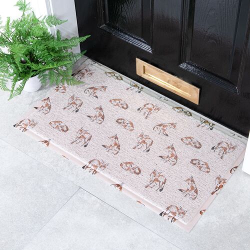 Stone Fox Pattern Doormat (70 x 40cm)