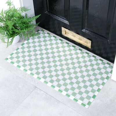 Green Check Doormat (70 x 40cm)