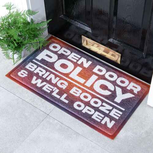 Open Door Policy Bring Booze Doormat (70 x 40cm)