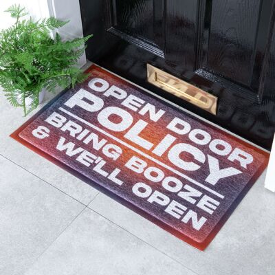 Politik der offenen Tür Bringen Sie Schnaps Fußmatte (70 x 40 cm)
