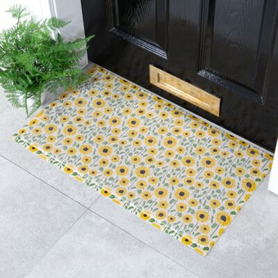 Fußmatte mit Sonnenblumenmuster (70 x 40 cm)