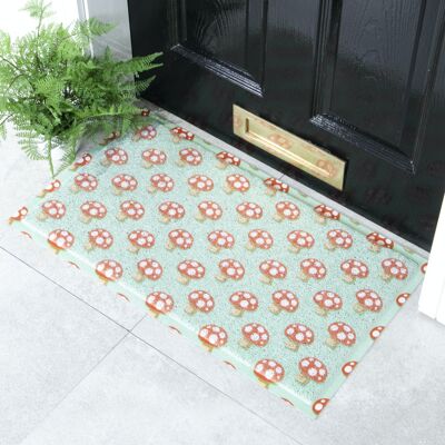 Green Toadstool Mushroom Doormat (70 x 40cm)