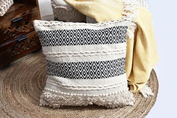 Amelia Artisanal Weave Handloom Cushion_Cushion_Bohemian, Boho respectueux de l'environnement Housse de coussin en coton biologique 1