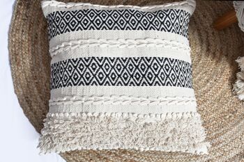 Amelia Artisanal Weave Handloom Cushion_Cushion_Bohemian, Boho respectueux de l'environnement Housse de coussin en coton biologique 2