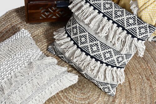 Sophia Artisanal Weave Handloom Cushion_Bohemian, Boho eco-friendly Organic Cotton Cushion Cover