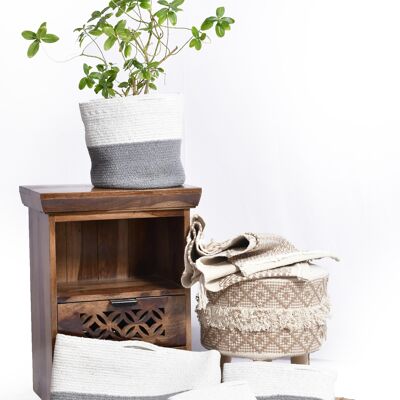 Organic Cotton Earth Planters- (Set of 4 Planters) Bohemian Planters, Eco-friendly Earth Plant Pots