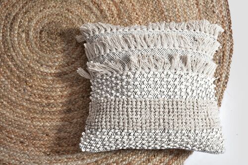 Olivia Artisanal Weave Handloom Cushion_bohemian, boho eco-friendly organic cotton cushion cover