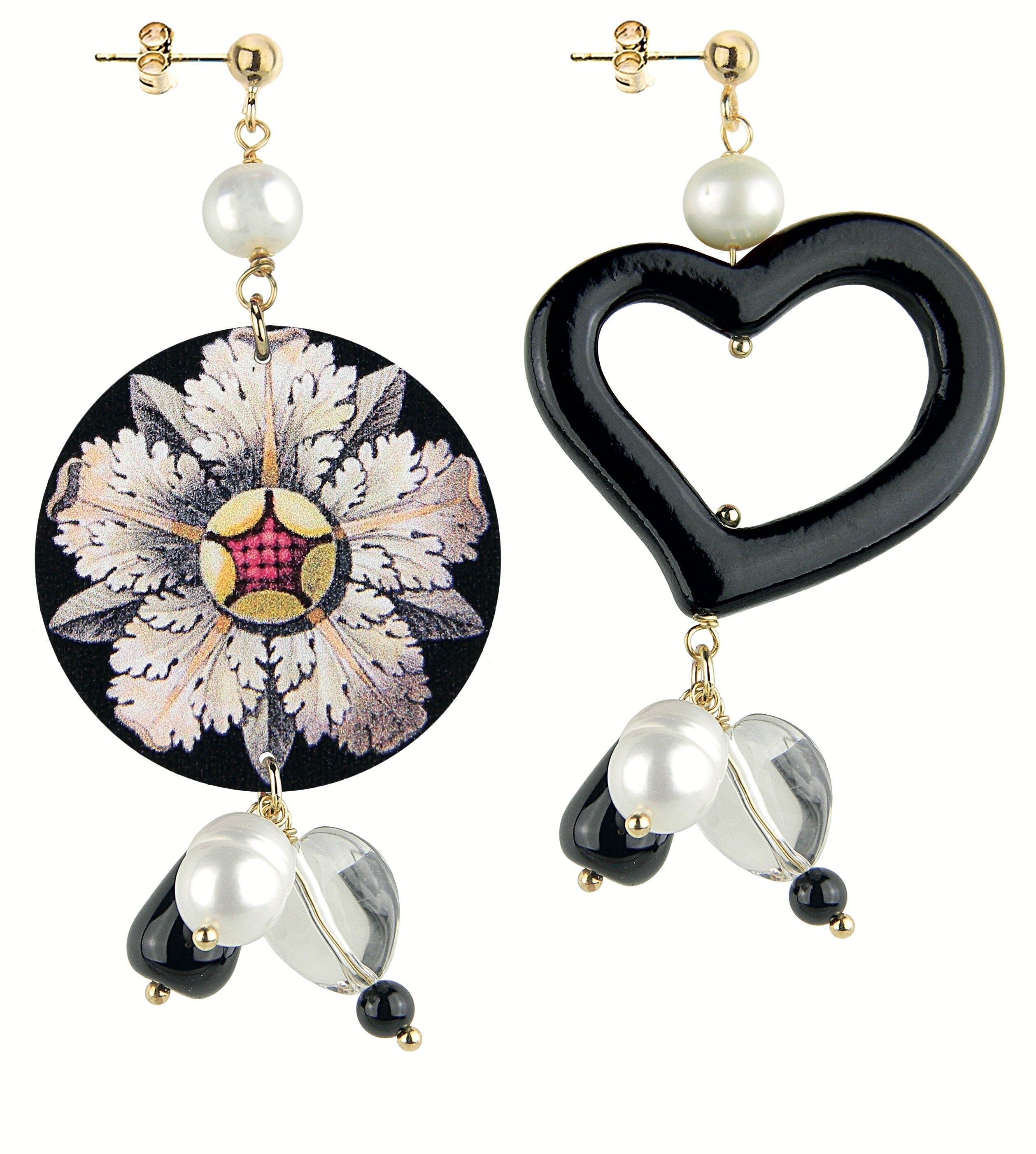 Gioielli colorati ideali per l'estate. Orecchini Donna Mix & Match The Circle Classic Rosone Bianco. Made in Italy