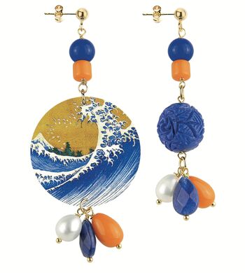 Des bijoux colorés idéals pour l'été. Mix & Match Boucles d'oreilles pour femmes The Circle Classic Wave. Fabriqué en Italie