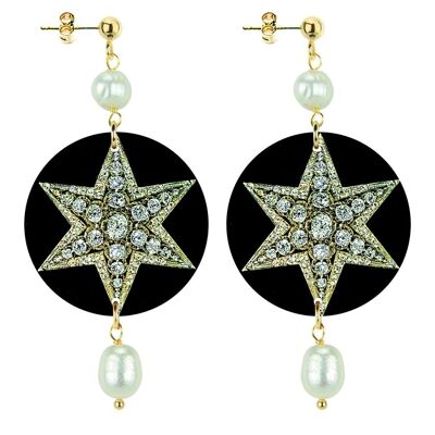 Women's Earrings The Circle Small Star Jewel. Made in Italy