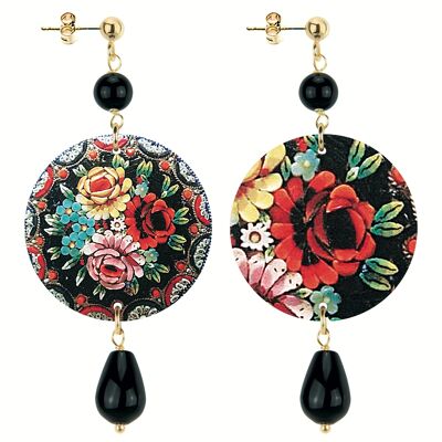 Celebrate spring with flower-inspired jewelry. Women's Earrings The Circle Small Colored Flowers. Made in Italy