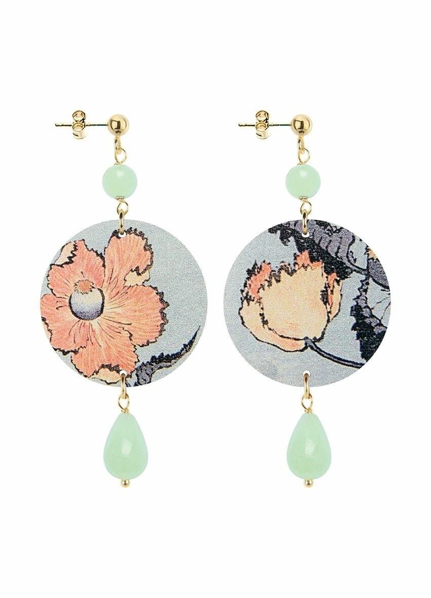 Celebra la primavera con gioielli ispirati ai fiori. Orecchini Donna The Circle Piccolo Fiore Arancio. Made in Italy