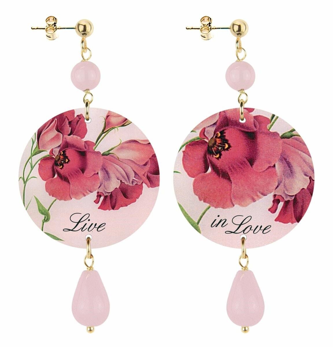 Celebra la primavera con gioielli ispirati ai fiori. Orecchini Donna The Circle Piccolo Fiore Live in Love. Made in Italy