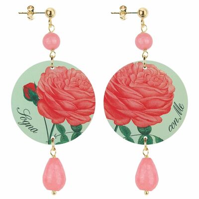 Celebrate spring with flower-inspired jewelry. The Circle Small Flower Women's Earrings Dream with Me. Made in Italy