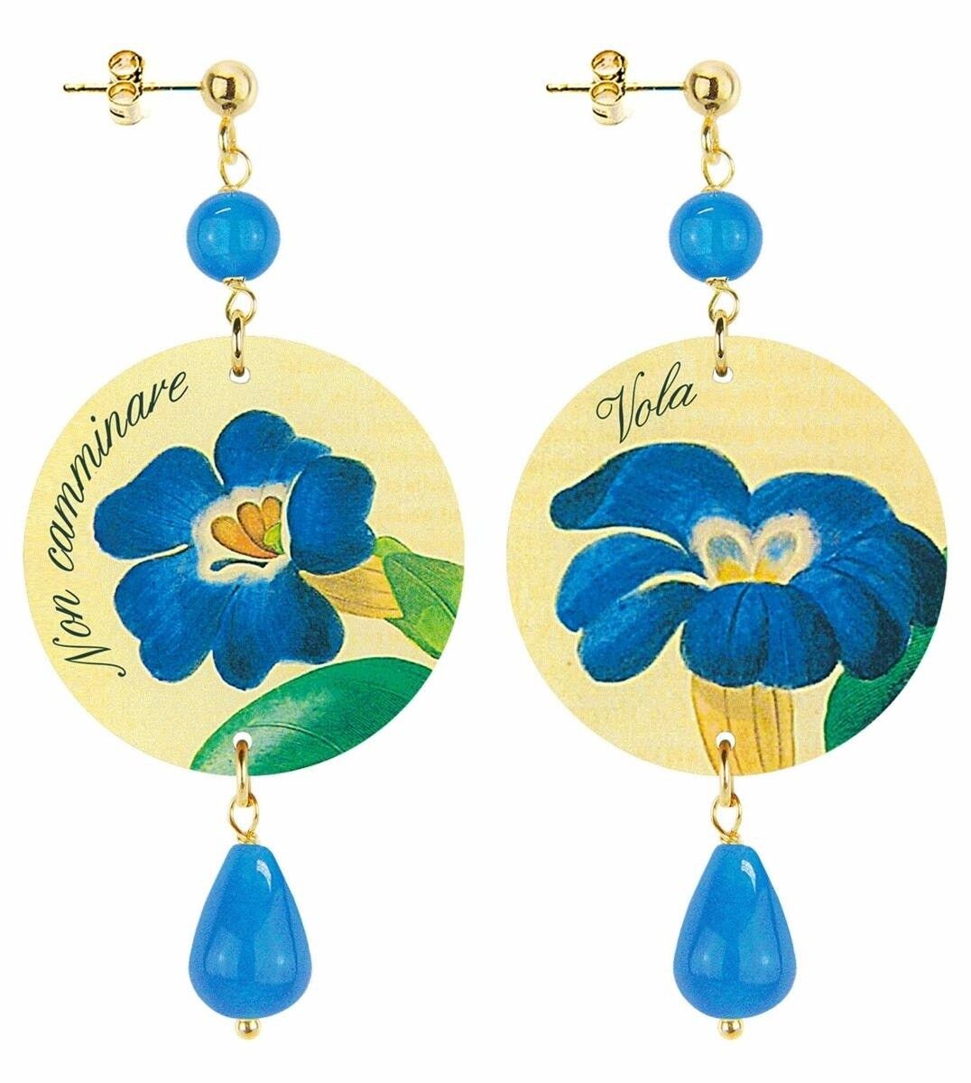 Celebra la primavera con gioielli ispirati ai fiori. Orecchini Donna The Circle Piccolo Fiore Non Camminare Vola. Made in Italy