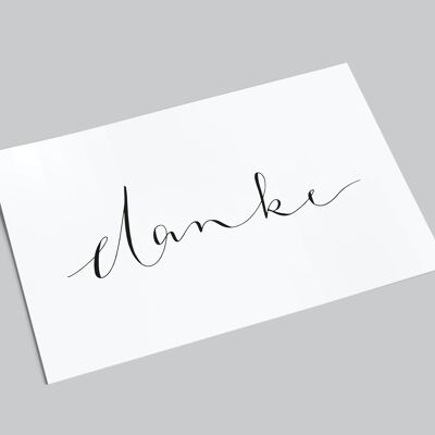 lettering card | Thanks | Thank you card with hand lettering