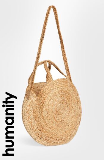 Sac fourre-tout en jute EcoChic Circulus-bohème Sac à main recyclé écologique, sac bohème tissé avec du jute. 3