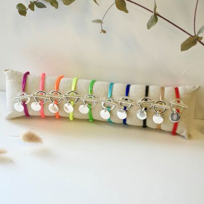 Lot de 10 bracelets Toggle pastille cordon