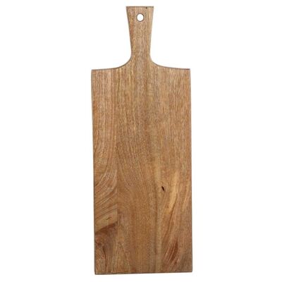 Planche à découper en bois de 65 cm de long avec poignée