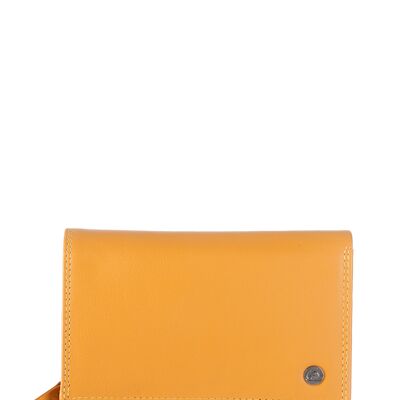 Spongy large women's purse yellow 979-45