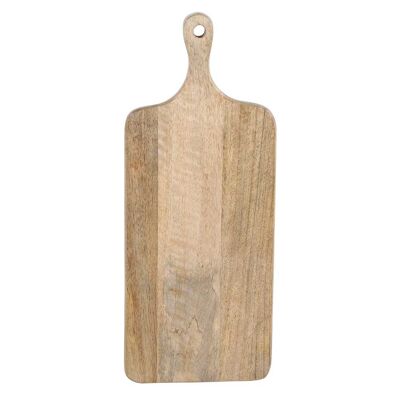 Tabla de servir tabla de cortar de madera de 42 cm con mango estrecho