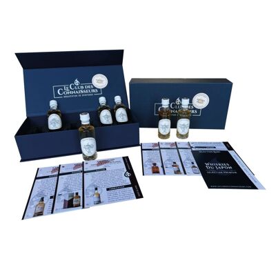 PREMIUM-Verkostungsbox für japanischen Whisky – 6 x 40-ml-Verkostungsblätter im Lieferumfang enthalten – Premium-Prestige-Geschenkbox – Solo oder Duo